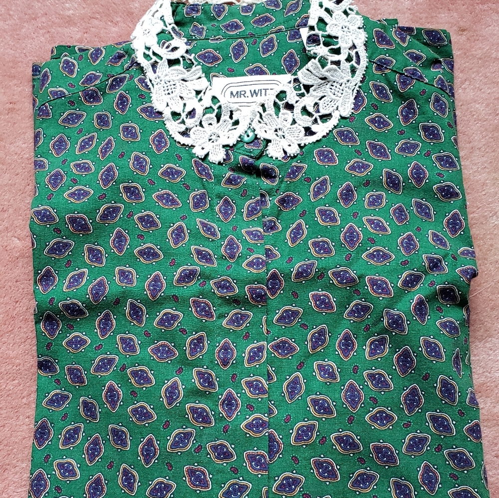 Vintage Lace Collar Shirt